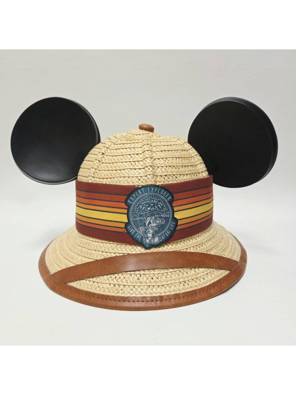 Disney Animal Kingdom Ears Hat Youth Safari Mickey Expert Explorer Straw Bucket